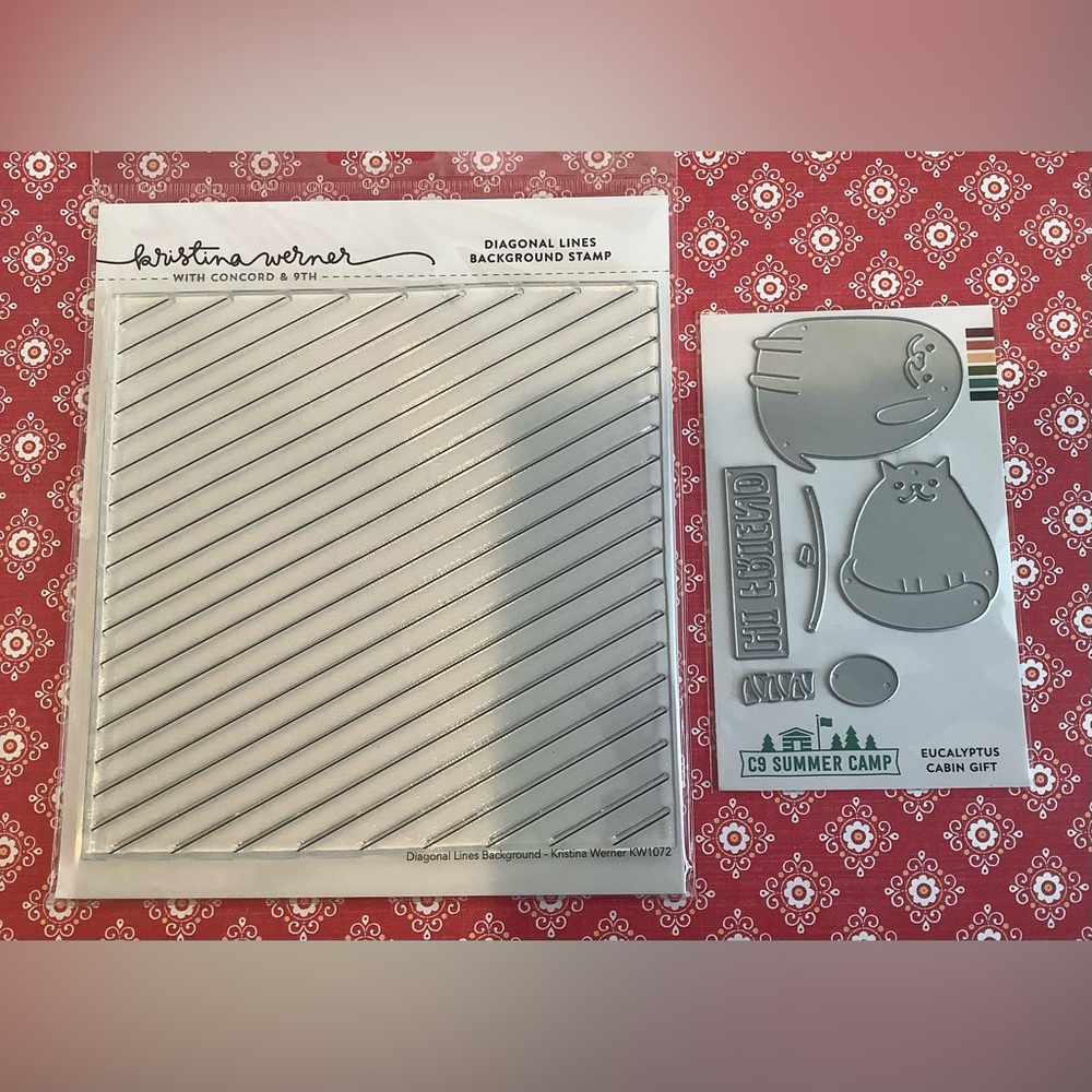 Concord & 9th Diagonal Lines Stamp and C9 Summer Camp Cabin Gift NIP